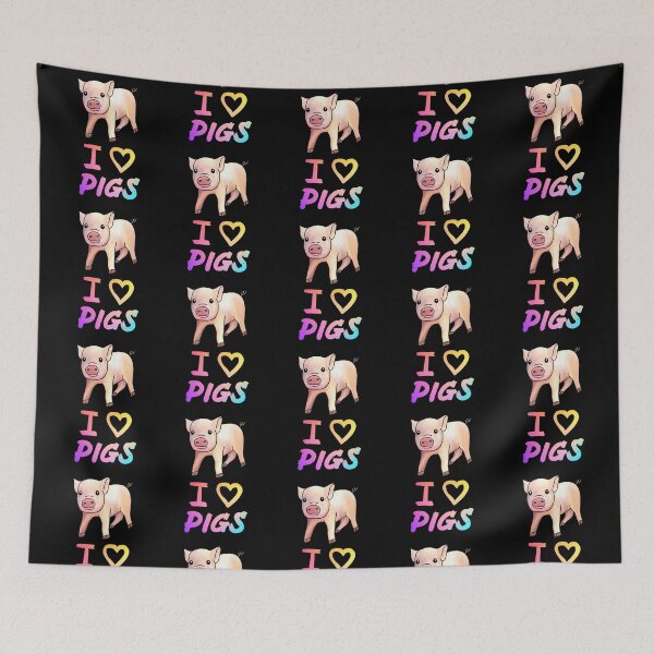 Artikelvorschau, Ich liebe Schweine, süßes lustiges Schwein entworfen und verkauft von Mochi-Merch.