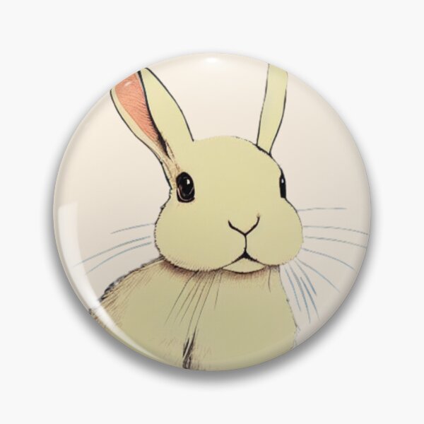 Item preview, White American Bunny Lovely Cute Rabbit Drawing designed and sold by wigobun.