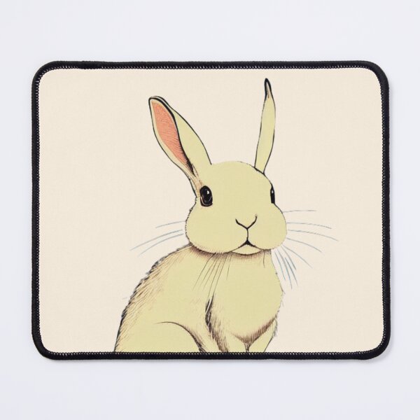 Item preview, White American Bunny Lovely Cute Rabbit Drawing designed and sold by wigobun.