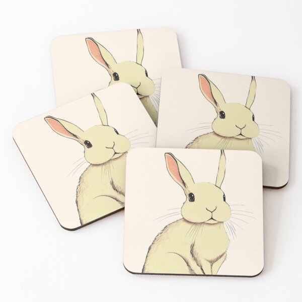 Item preview, White American Bunny Lovely Cute Rabbit Drawing designed and sold by wigobun.