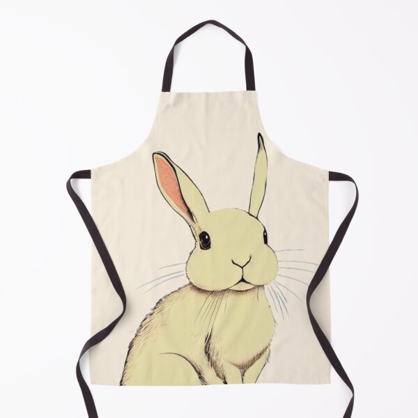 Item preview, White American Bunny Lovely Cute Rabbit Drawing designed and sold by wigobun.