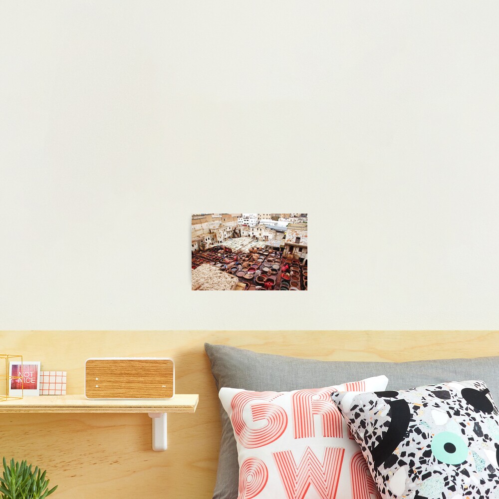 A tannery in Fes Photographic Print
