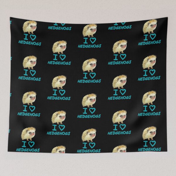 Artikelvorschau, Blue Funny I Love Igel für Igelliebhaber entworfen und verkauft von Mochi-Merch.