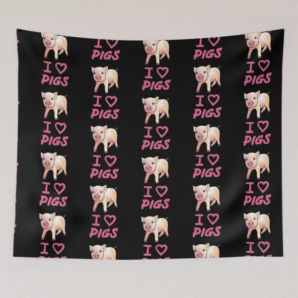 Item preview, Pink I Love Pigs, Cute Funny Pig  designed and sold by Mochi-Merch.