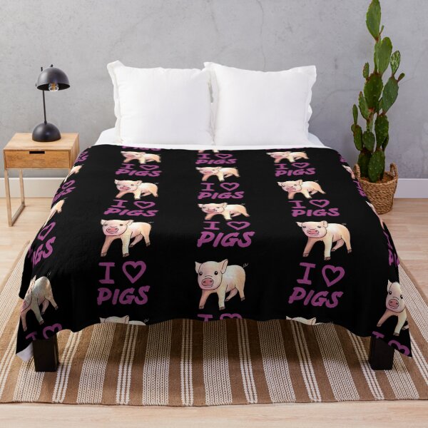 Item preview, Purple I Love Pigs, Cute Funny Pig designed and sold by Mochi-Merch.
