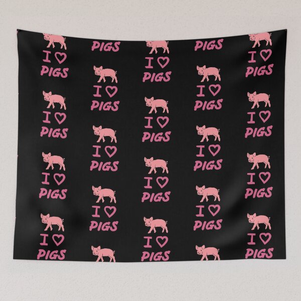 Item preview, Pink I Love Pigs, Cute Funny Piggy designed and sold by Mochi-Merch.