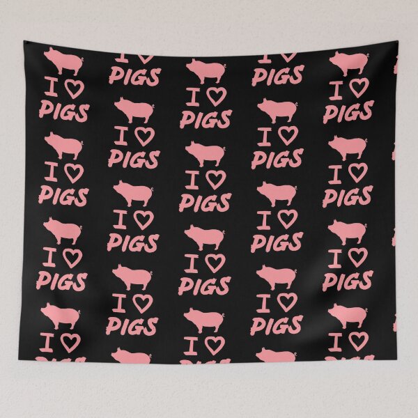 Item preview, Pink I Love Pigs, Cute Funny Pig Heart designed and sold by Mochi-Merch.