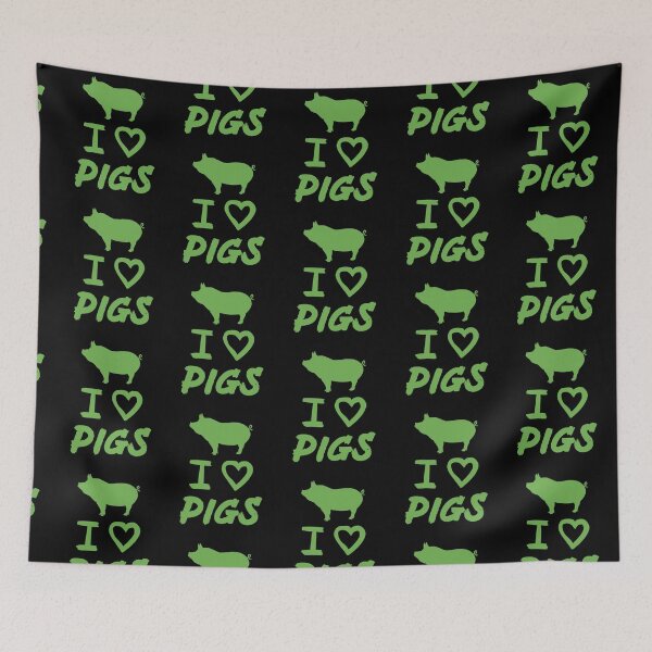 Artikelvorschau, Grüne ich liebe Schweine, nettes lustiges Schwein-Herz entworfen und verkauft von Mochi-Merch.