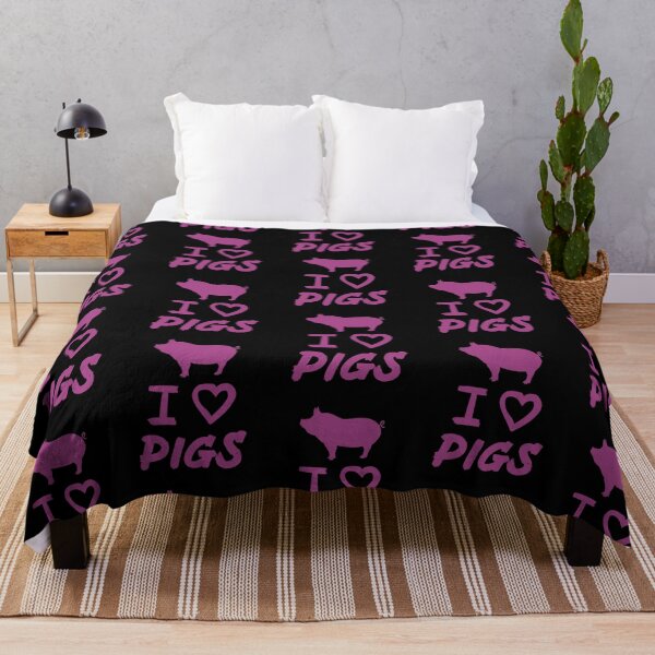 Item preview, Purple I Love Pigs, Cute Funny Pig Heart designed and sold by Mochi-Merch.
