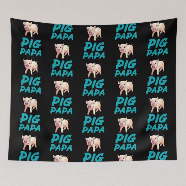 Item preview, Blue Pig Papa Cute Pig  designed and sold by Mochi-Merch.
