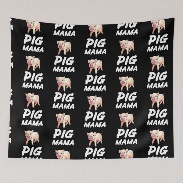 Artikelvorschau, Schwein Mama Süßes Schwein Weiß entworfen und verkauft von Mochi-Merch.