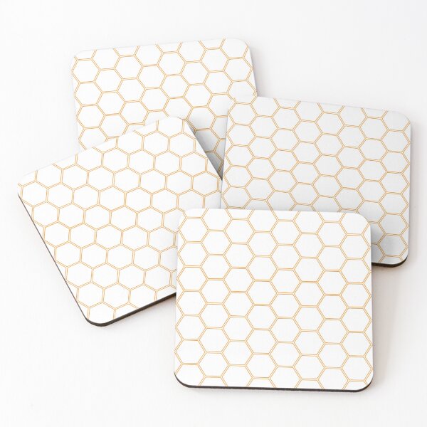 Item preview, Geometric Honeycomb Pattern - Orange #271 designed and sold by Natural Collective.