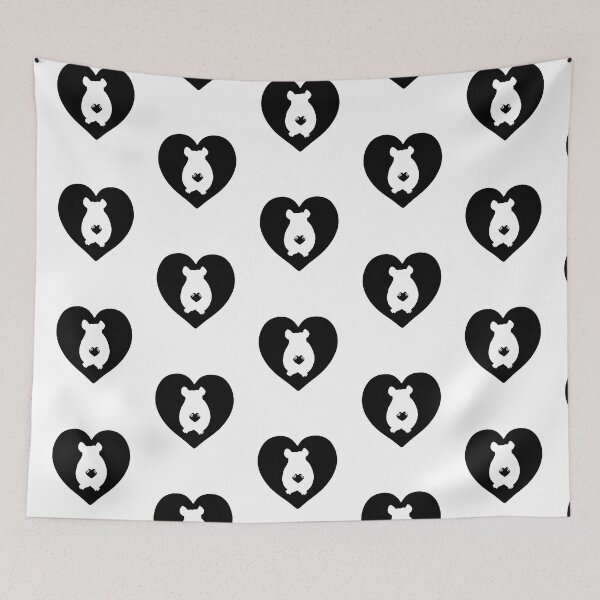 Item preview, Chinchilla Heart Silhouette for Chinchilla Lovers, Black designed and sold by Mochi-Merch.