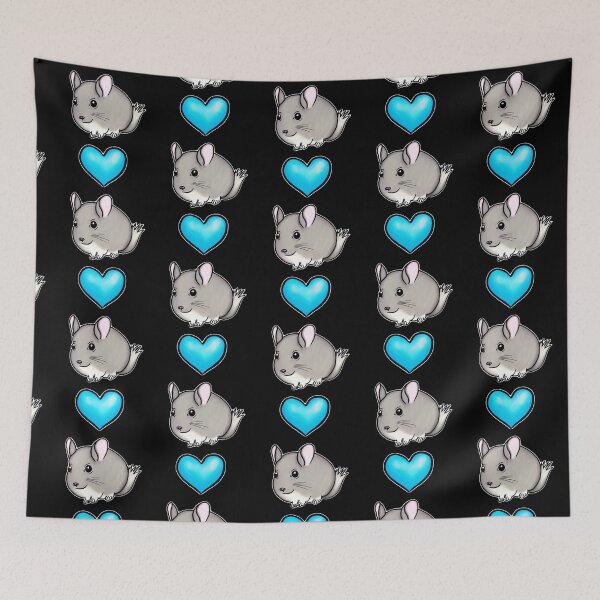 Item preview, Cute Chubby Chinchilla, I Heart Chinchillas Blue designed and sold by Mochi-Merch.