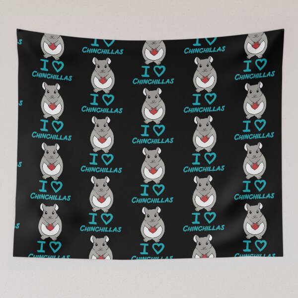 Item preview, Cute I Love Chinchillas with Heart for Chinchilla Lovers Blue designed and sold by Mochi-Merch.