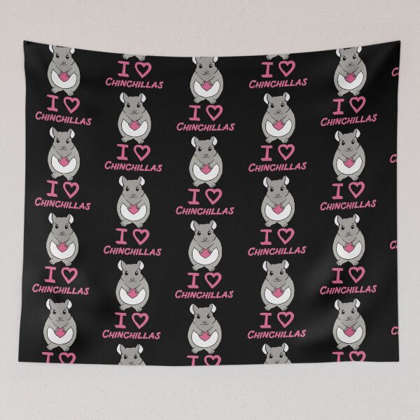 Item preview, Cute I Love Chinchillas with Heart for Chinchilla Lovers Pink designed and sold by Mochi-Merch.