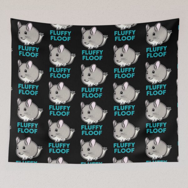 Item preview, Fluffy Floof Chubby Chinchilla for Chinchilla Lovers, Blue designed and sold by Mochi-Merch.