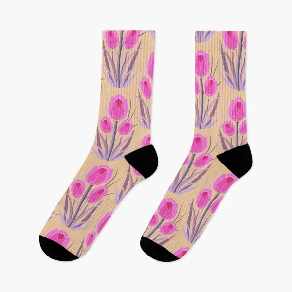 Item preview, TULIP LOVE - Neon Fuschia + Peach designed and sold by Carina Parry Studios.