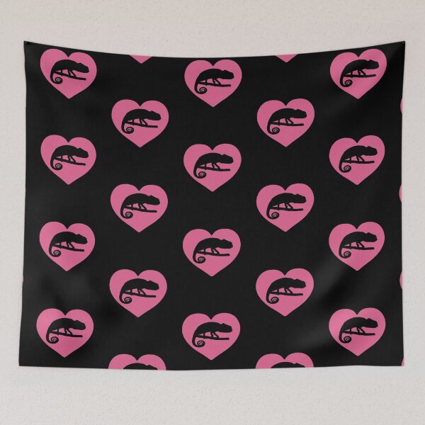 Item preview, Chameleon Heart Silhouette for Chameleon Lovers, Pink Heart designed and sold by Mochi-Merch.