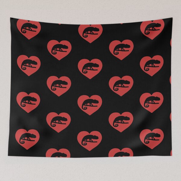 Item preview, Chameleon Heart Silhouette for Chameleon Lovers, Red Heart designed and sold by Mochi-Merch.