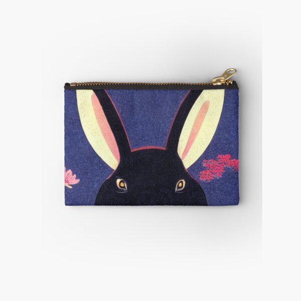 Item preview, Cute Floral Black Otter Netherland Dwarf Rabbit Bunny designed and sold by wigobun.