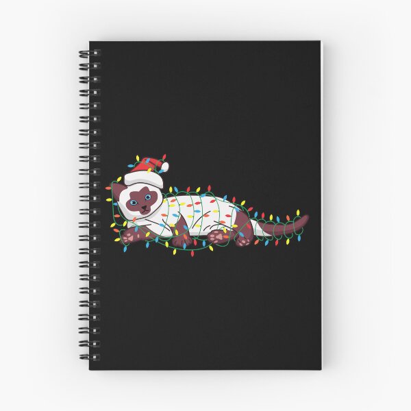 Item preview, Copy of Funny Christmas Siamese Cat Tangeled Up In Christmas Lights designed and sold by siamesestore.