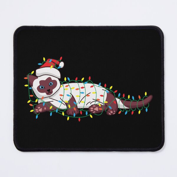 Item preview, Copy of Funny Christmas Siamese Cat Tangeled Up In Christmas Lights designed and sold by siamesestore.