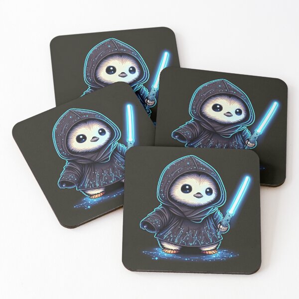 Aperçu de l'œuvre Cool Mignon Pinguoin Avec Un Sabre Laser créée et vendue par Stickapom.