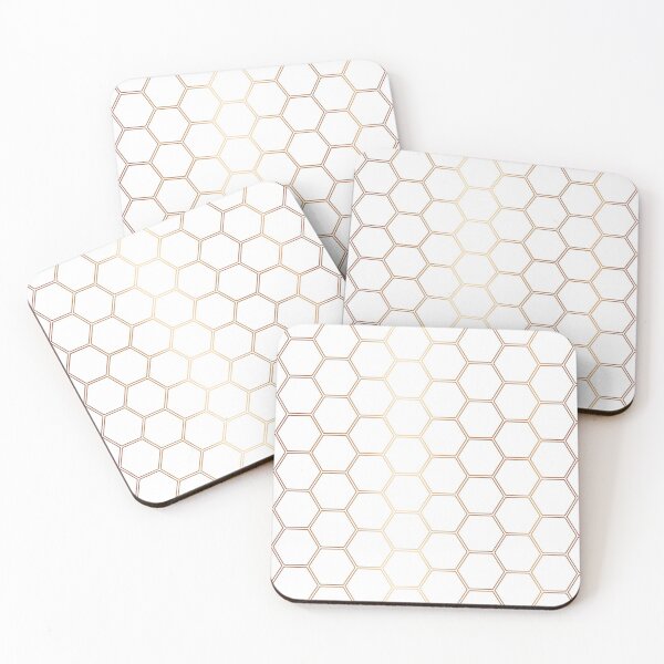 Item preview, Geometric Honeycomb Pattern - Rose Gold #372 designed and sold by Natural Collective.