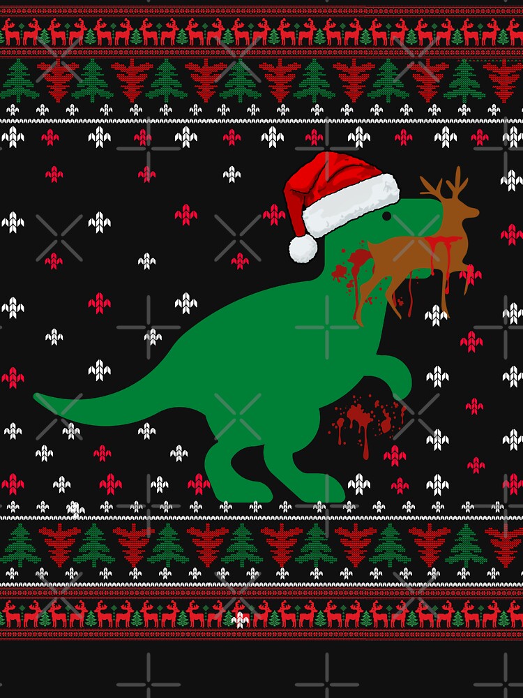 T rex eating reindeer sweater sale