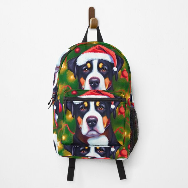 Item preview, Greater Swiss Mountain Dog Wearing A Santa Hat designed and sold by ZenEverAI.