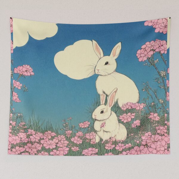 Item preview, Just A Rabbit Girl with Cute Floral Rabbit Bunny Mom Happy Mothers Day Beautiful Sisters Platonic Friendship designed and sold by wigobun.