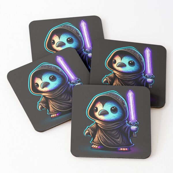 Aperçu de l'œuvre Cool Mignon Pingouin Avec Un Sabre Laser créée et vendue par Stickapom.