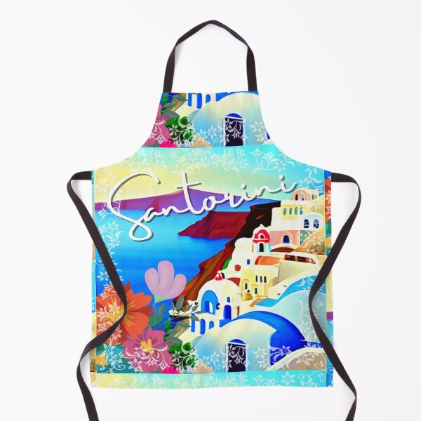 Item preview, Santorini Harbor - Painting 5 - Throw Pillows and Prints. designed and sold by ScatterHub.