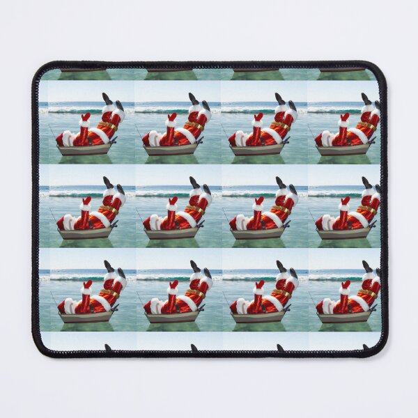Item preview, Upside down Santa in a boat at the beach designed and sold by unbleepable.