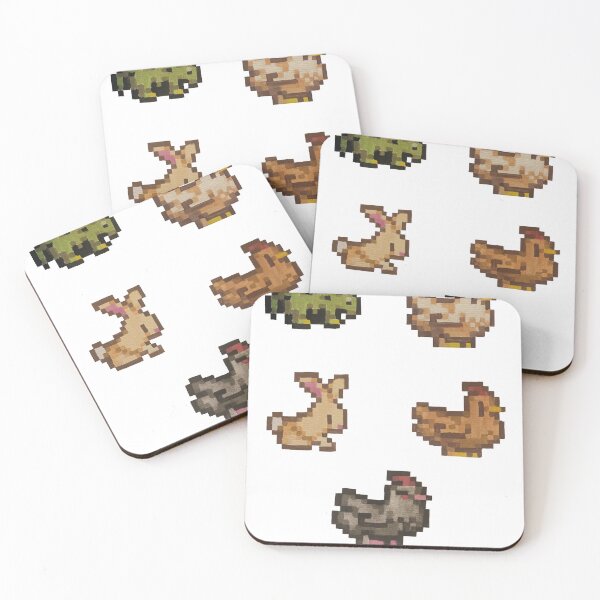 Item preview, Hand Painted Watercolor Video Game Coop Animals  designed and sold by dwarkch.