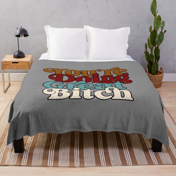 Item preview, You Are Doing Great Bitch Textured Retro Bold Swash Typography Quote designed and sold by Cawaiico.