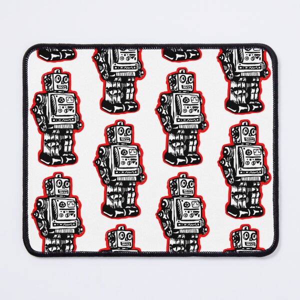 Item preview, Retro Cute Tin Toy Robot Illustration designed and sold by WhatWhatDesigns.