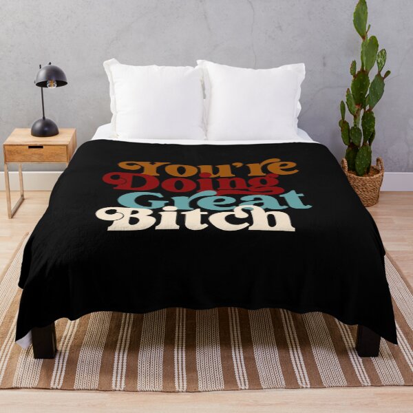 Item preview, You Are Doing Great Bitch Retro Bold Swash Typography Quote designed and sold by Cawaiico.