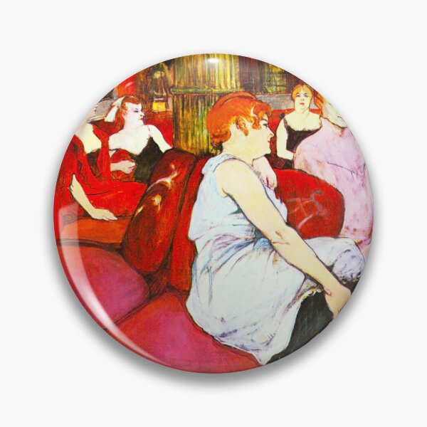 Item preview, HD Henri de Toulouse-Lautrec - In salon of rue des Moulins designed and sold by Go Logo Designs.