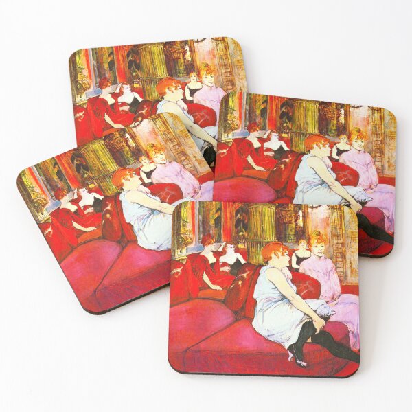 Item preview, HD Henri de Toulouse-Lautrec - In salon of rue des Moulins designed and sold by Go Logo Designs.