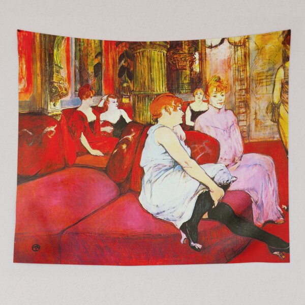 Item preview, HD Henri de Toulouse-Lautrec - In salon of rue des Moulins designed and sold by Go Logo Designs.