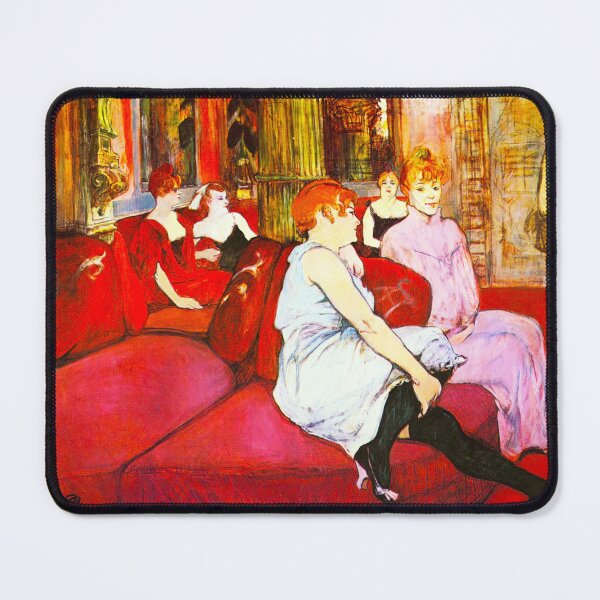 Item preview, HD Henri de Toulouse-Lautrec - In salon of rue des Moulins designed and sold by Go Logo Designs.