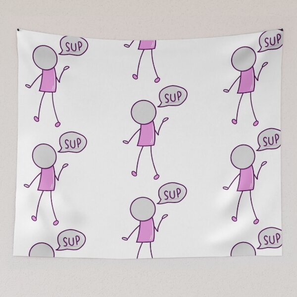 Item preview, Simple Guy Saying Sup (purple) designed and sold by okkayve.