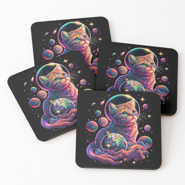 Item preview, Cosmic Cat Galactic Neon Design designed and sold by AwakenedSoul.