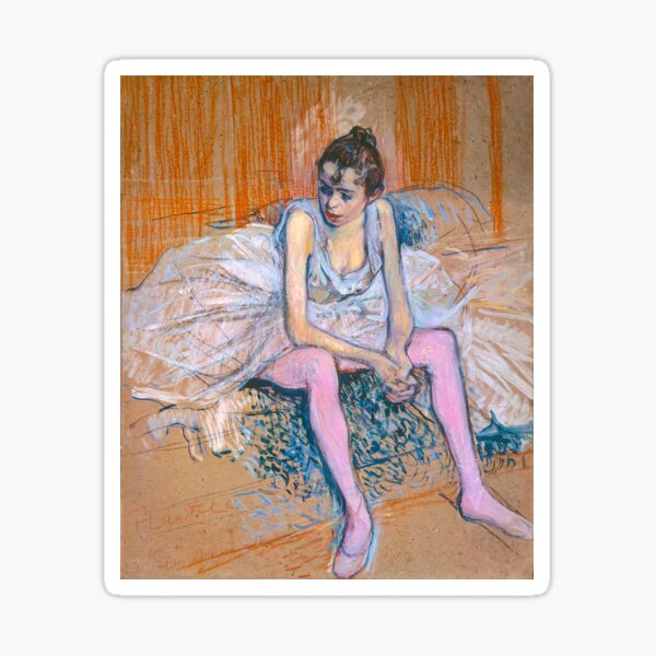 Artikel-Vorschau von HD Henri de Toulouse-Lautrec - Seated Ballet Dancer, designt und verkauft von gologodesigns.