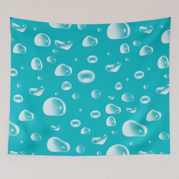 Item preview, Playful drops of water design In light blue designed and sold by mcb-jp.