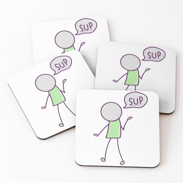 Item preview, Simple Guy Saying Sup (green) designed and sold by okkayve.