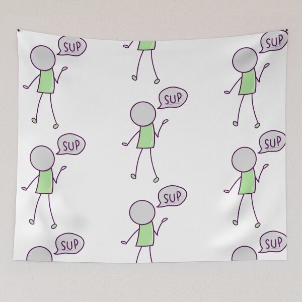Item preview, Simple Guy Saying Sup (green) designed and sold by okkayve.