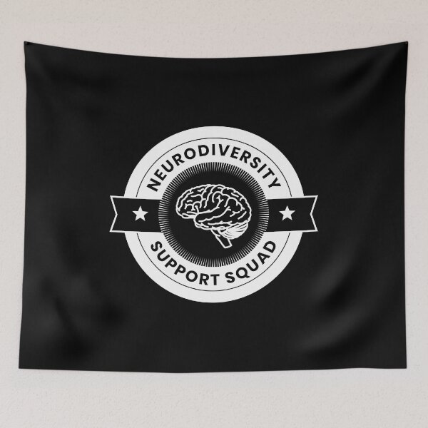 Item preview, neurodiversity support squad 01 - white designed and sold by missninjacookie.